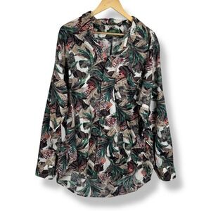 Gitman Brothers‎ Linen Blend Shirt Mens Size XL Made USA Artsy Rare Vintage 80s